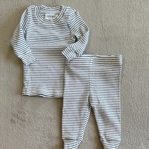 Mebie Baby Striped Set - Black and White